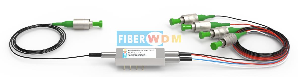 Interruptor de fibra óptica de imán 1x4