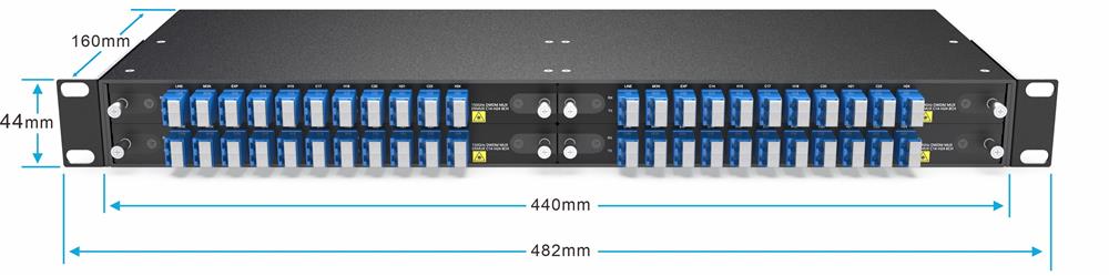 8CH C14-H24 DWDM MUX DEMUX